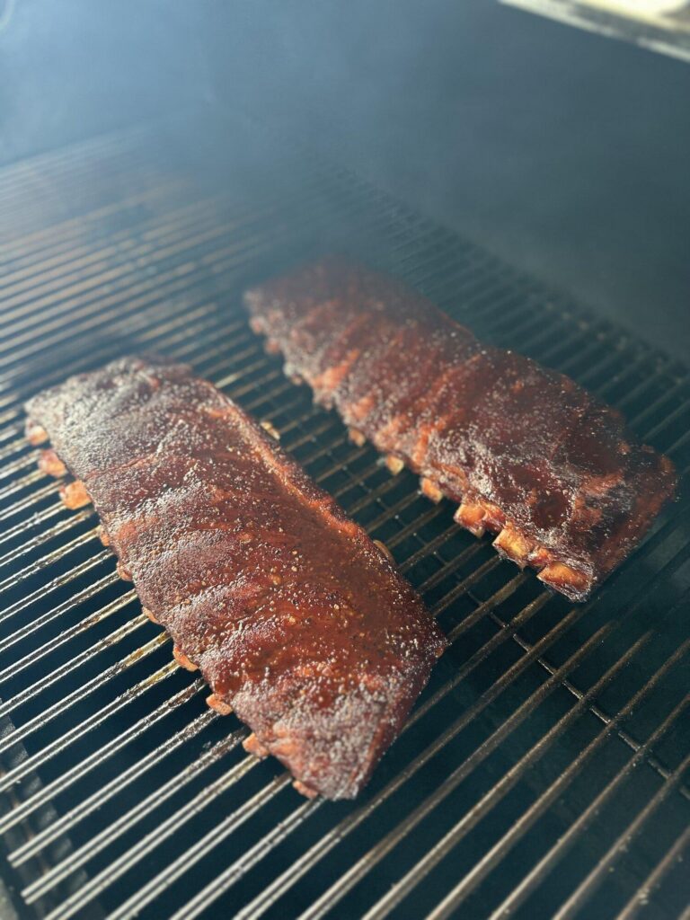 Pork Ribs på Offset Smoker